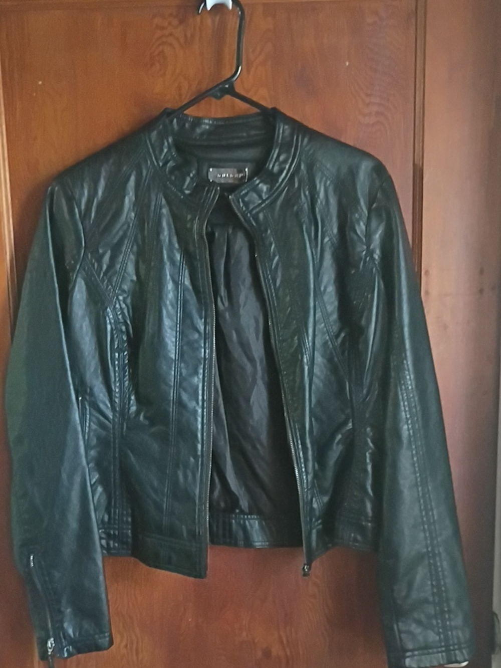 JouJou Faux Leather Black Women’s Jacket - Classic Moto Style